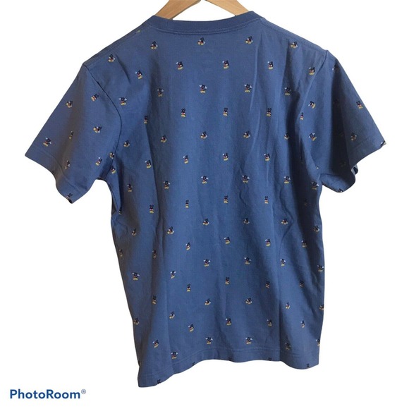 UT Uniqlo X Disney Women Blue Short Sleeve T-Shirt XXS All Over Mickey Print - Picture 4 of 4